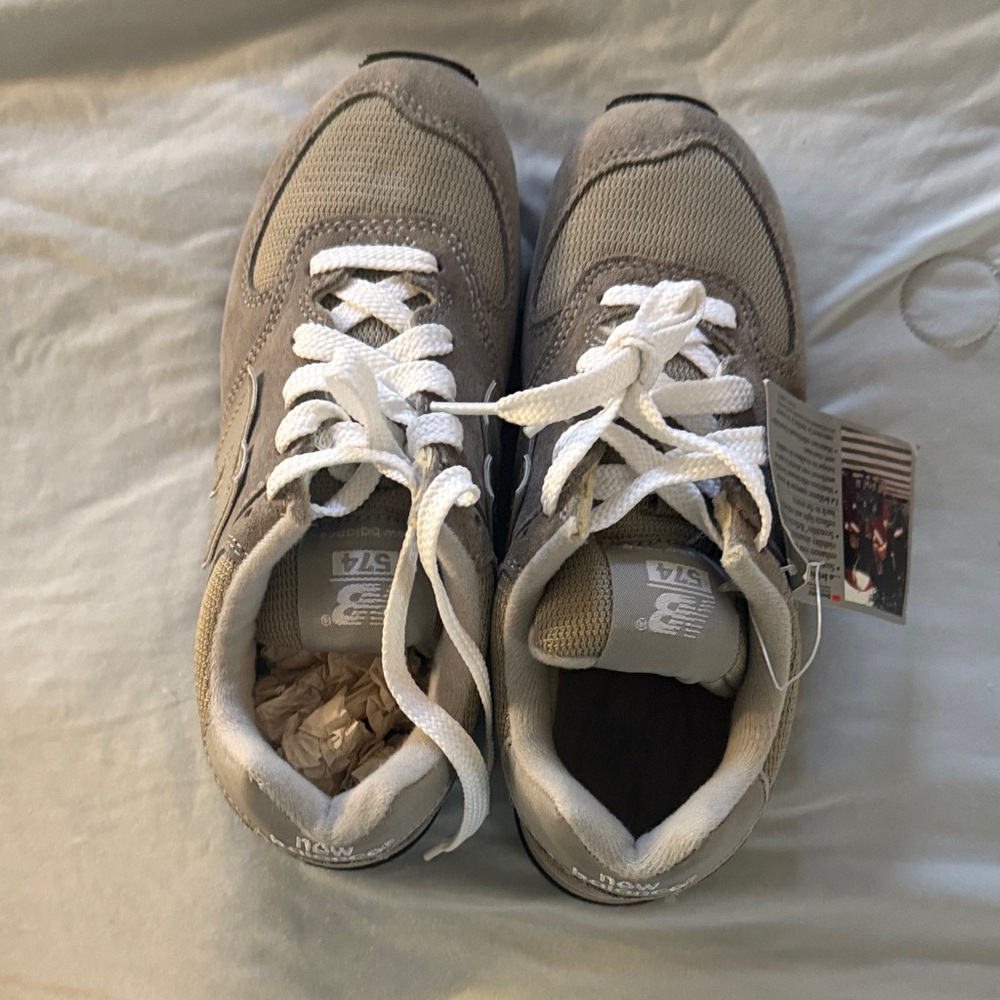 New Balance Light Gray Sneakers with White Accents